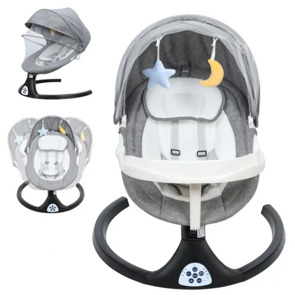 Adjustable Baby Swing & Cradle with Soft Music - Image 4