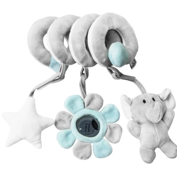 Plush Spiral Baby Stroller & Crib Sensory Toy with Mirror - Image 8