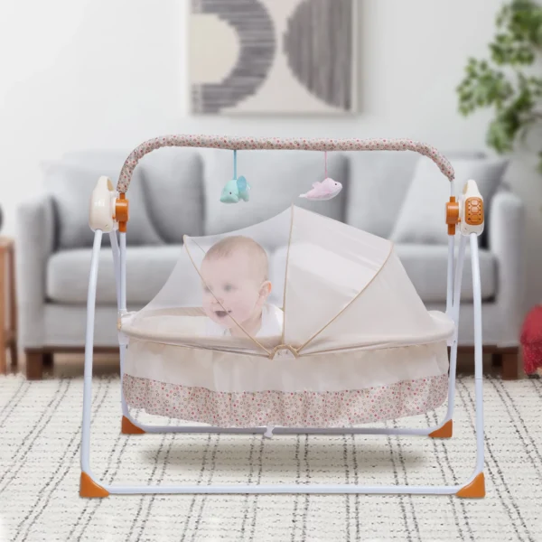 Baby Cradle Swing – Foldable, Portable & Energy-Saving - Image 4