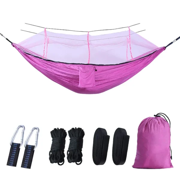 Portable Camping Hammock with Mosquito Net – 2 Person - Image 7