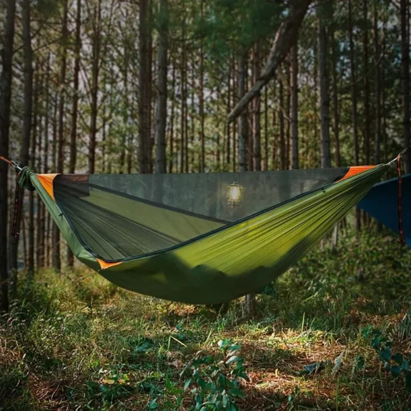 Portable Outdoor Anti-Rollover Mosquito Net Hammock - Image 3