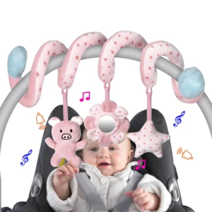 Buy Plush Spiral Baby Stroller & Crib Sensory Toy with Mirror in UK, London