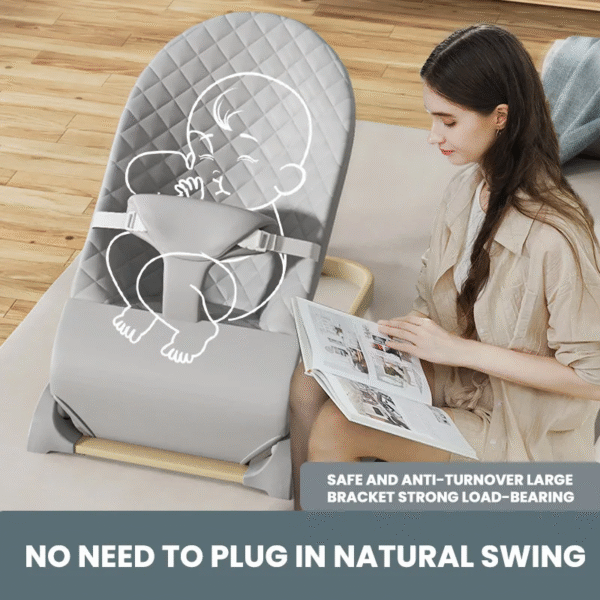 Ubravoo Adjustable Portable Baby Bouncer – Newborn to Toddler - Image 2