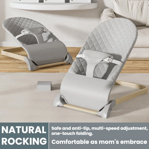 Ubravoo Adjustable Portable Baby Bouncer – Newborn to Toddler - Image 4