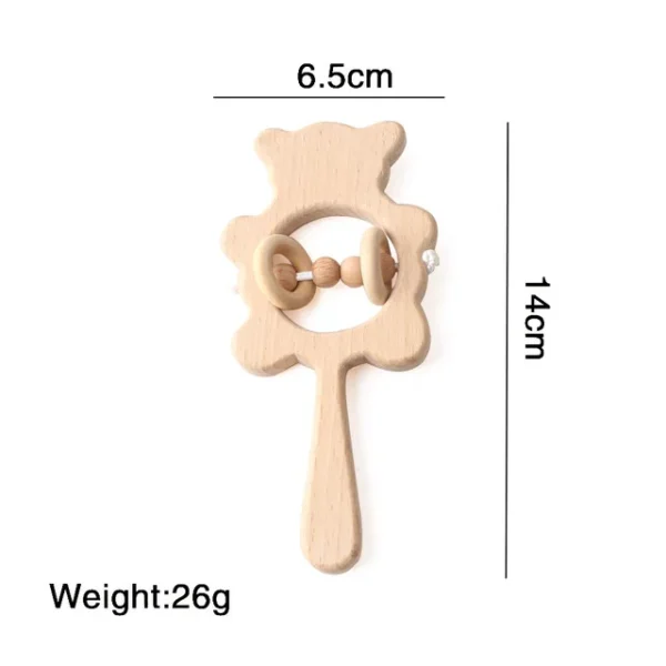 Wooden Baby Rattles Set – Montessori Musical Teether Toy - Image 8