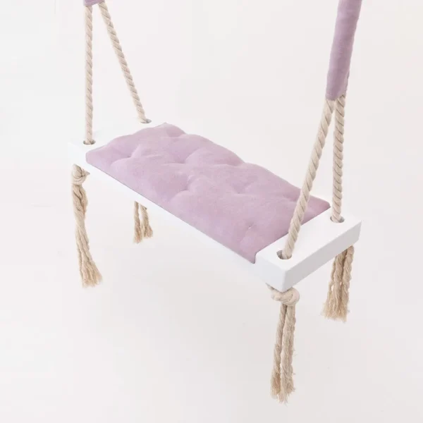 Child Swing Chair – Solid Wood Hanging Seat with Cushion - Image 15