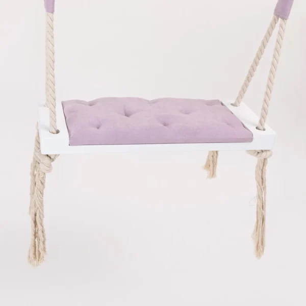 Child Swing Chair – Solid Wood Hanging Seat with Cushion - Image 14