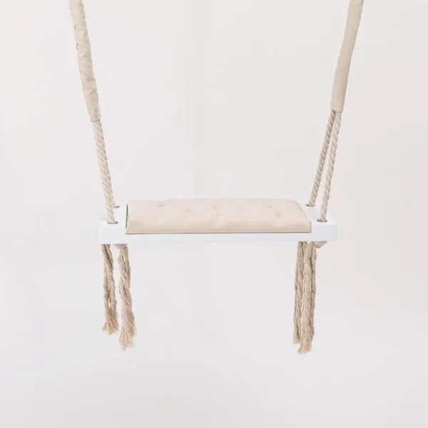 Child Swing Chair – Solid Wood Hanging Seat with Cushion - Image 6