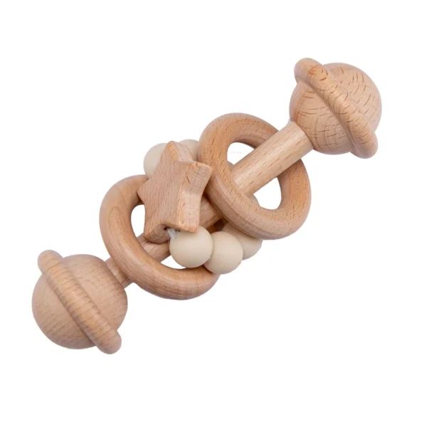 Wooden Baby Rattles Set – Montessori Musical Teether Toy - Image 10