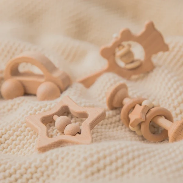 Wooden Baby Rattles Set – Montessori Musical Teether Toy - Image 27