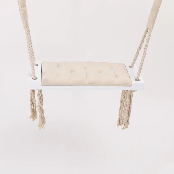Child Swing Chair – Solid Wood Hanging Seat with Cushion - Image 18