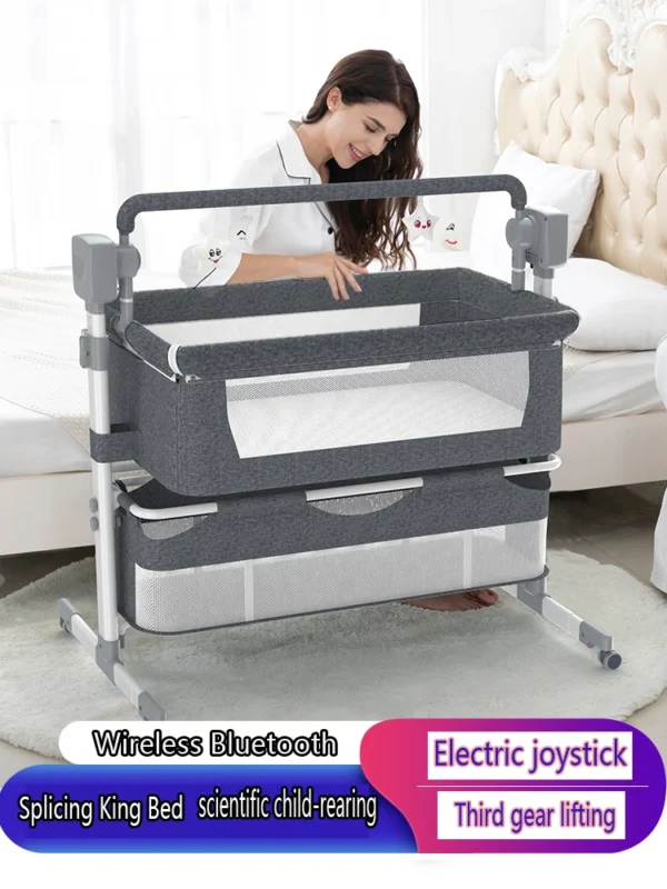 Baby Cradle Electric Swing – Safe Newborn Sleep Bed with Net - Image 5
