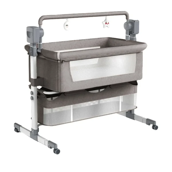 Electric Baby Crib with Bluetooth & Mosquito Cover - Image 9