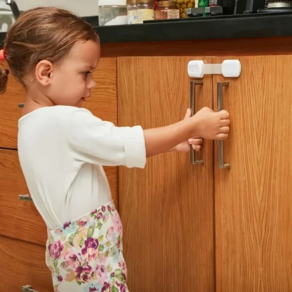 Child Safety Strap Locks – 5/10 Baby Cabinet & Drawer Locks - Image 4