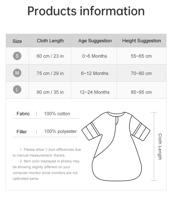 Thick Winter Baby Sleeping Bag – 3.5 Tog Sleep Sack - Image 18
