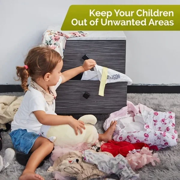Child Safety Strap Locks – 5/10 Baby Cabinet & Drawer Locks - Image 6