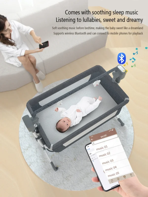 Baby Cradle Electric Swing – Safe Newborn Sleep Bed with Net - Image 6