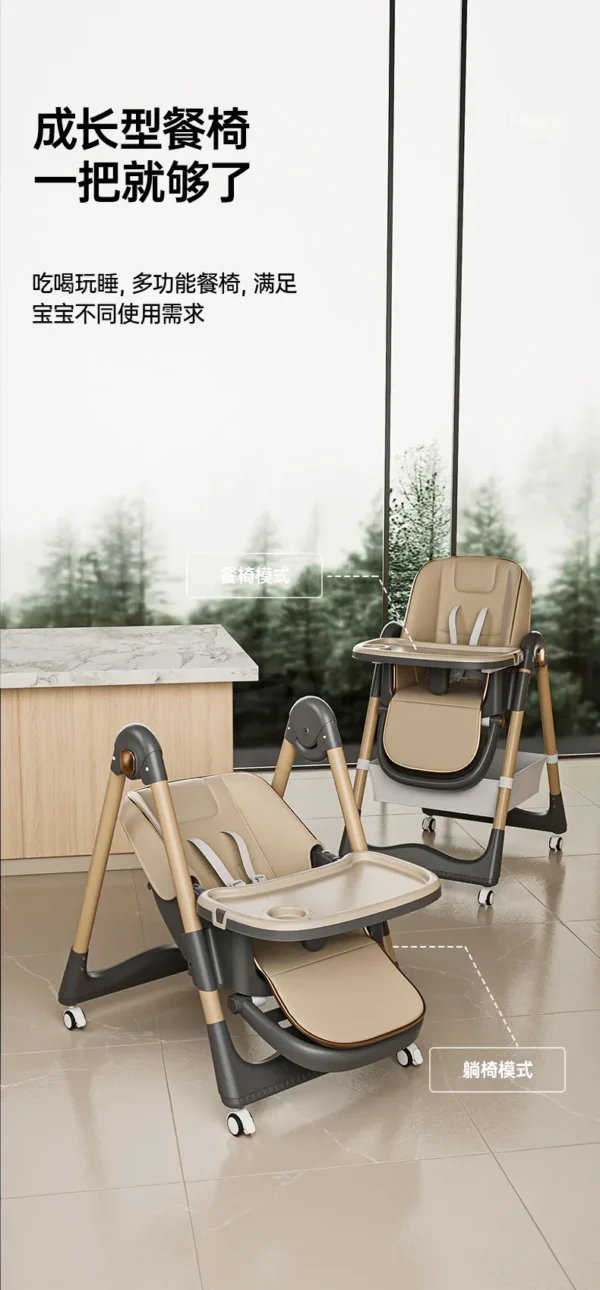 Multifunctional Baby Highchair – Foldable Children's Dining Seat - Image 20