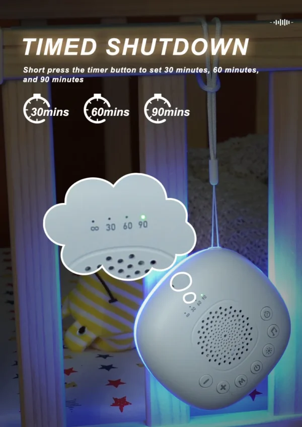 Portable Baby Sleep Machine – 20 White Noise Sounds - Image 16