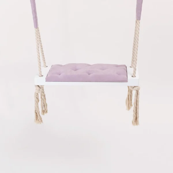 Child Swing Chair – Solid Wood Hanging Seat with Cushion - Image 8