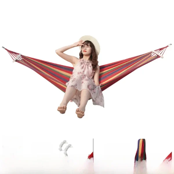Outdoor Canvas Swing with Stand – Foldable Hammock Chair