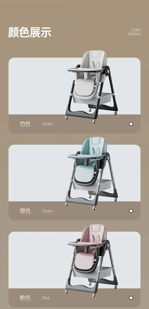 Multifunctional Baby Highchair – Foldable Children's Dining Seat - Image 32