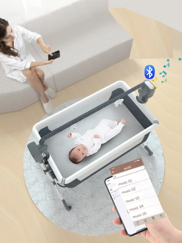 Baby Cradle Electric Swing – Safe Newborn Sleep Bed with Net - Image 17