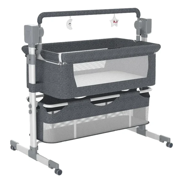 Electric Baby Crib with Bluetooth & Mosquito Cover - Image 8