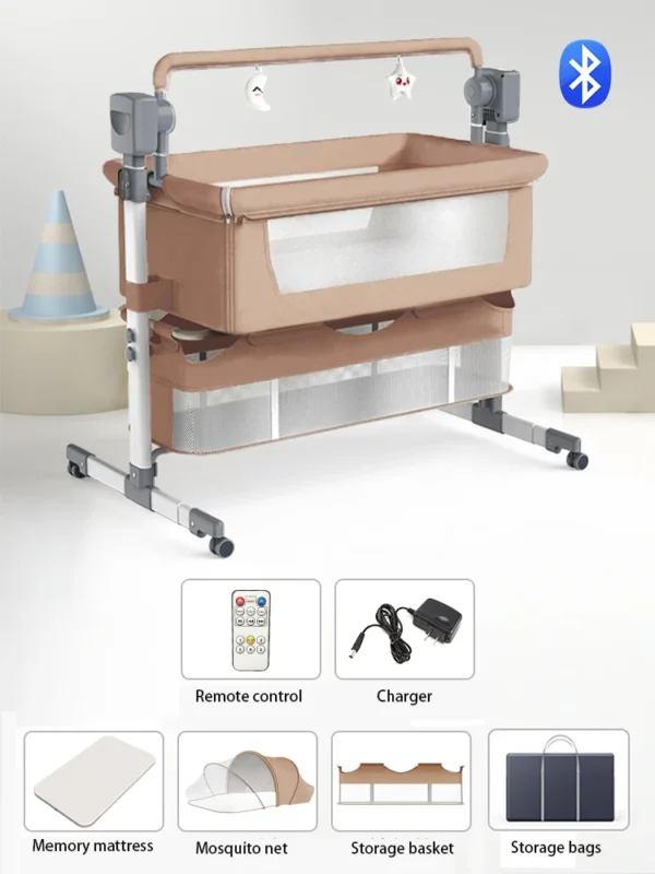 Baby Cradle Electric Swing – Safe Newborn Sleep Bed with Net - Image 10