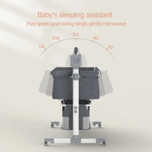 Baby Cradle Electric Swing – Safe Newborn Sleep Bed with Net - Image 14