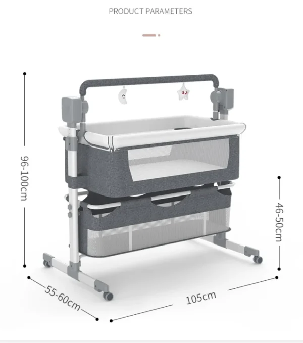 Electric Baby Crib with Bluetooth & Mosquito Cover - Image 12