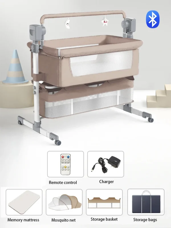 Baby Cradle Electric Swing – Safe Newborn Sleep Bed with Net - Image 12