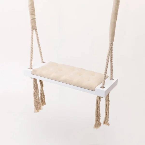Child Swing Chair – Solid Wood Hanging Seat with Cushion - Image 7