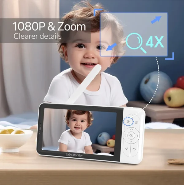Tuya Smart 5" WiFi Baby Monitor with 1080P HD Camera - Image 18