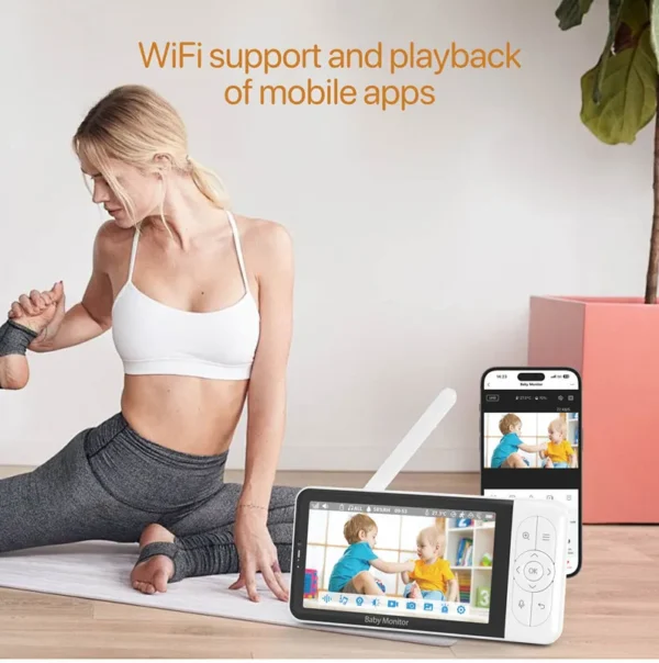 Tuya Smart 5" WiFi Baby Monitor with 1080P HD Camera - Image 24