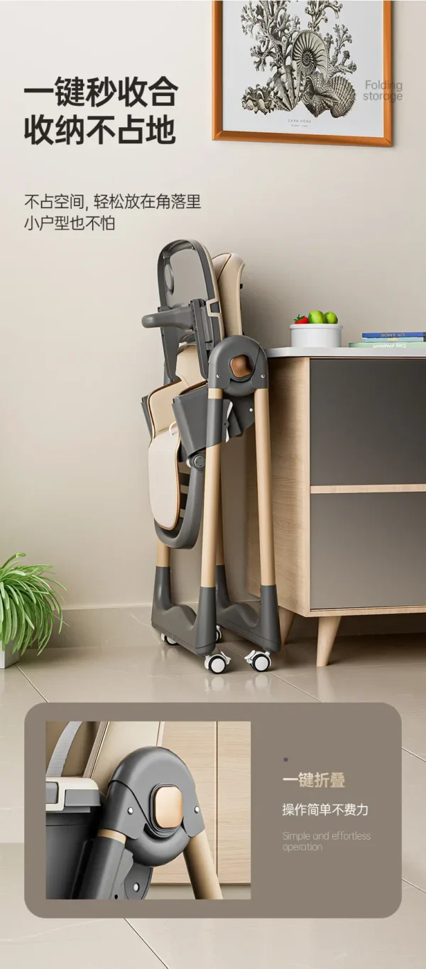Multifunctional Baby Highchair – Foldable Children's Dining Seat - Image 28