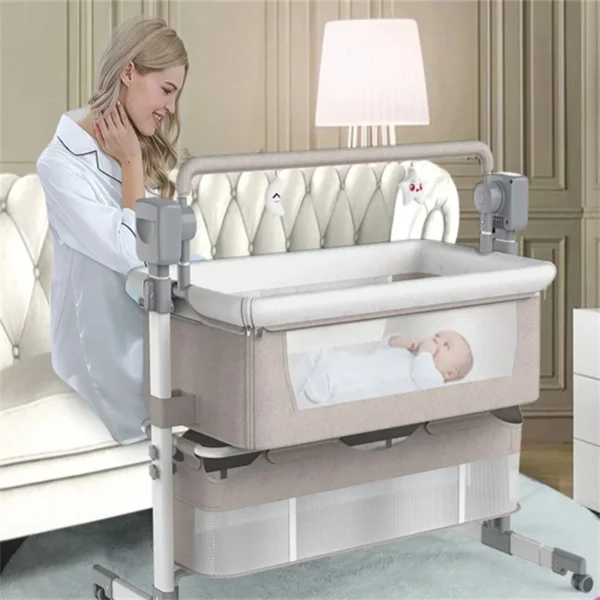 Baby Cradle Electric Swing – Safe Newborn Sleep Bed with Net - Image 2