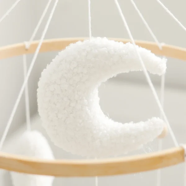 Baby Crib Mobile Rattle Toy – Soft Felt Pink Bear & Whale - Image 30