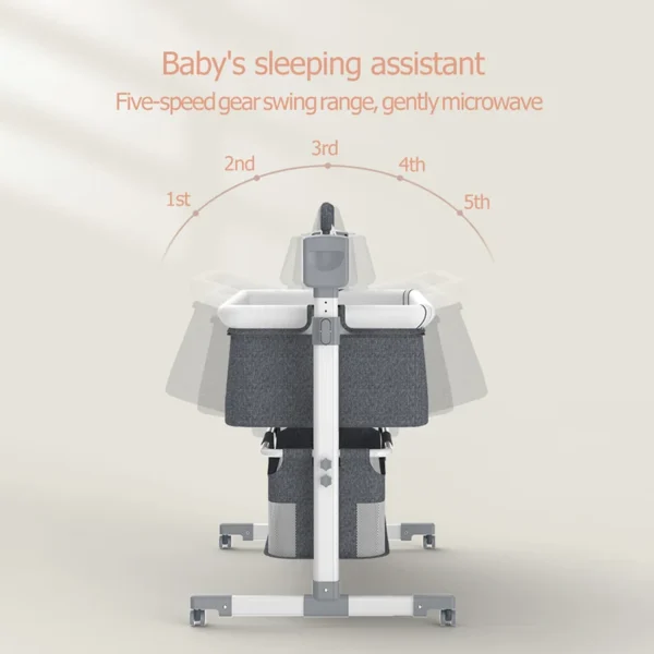 Electric Baby Crib with Bluetooth & Mosquito Cover - Image 4